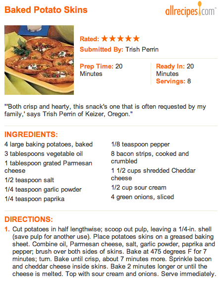 Baked Potato Skins