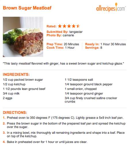 Brown Sugar Meatloaf