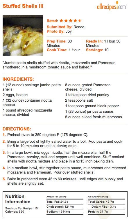 Stuffed Shells III